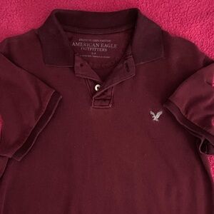 American Eagle Outfitters Maroon Polo Shirt